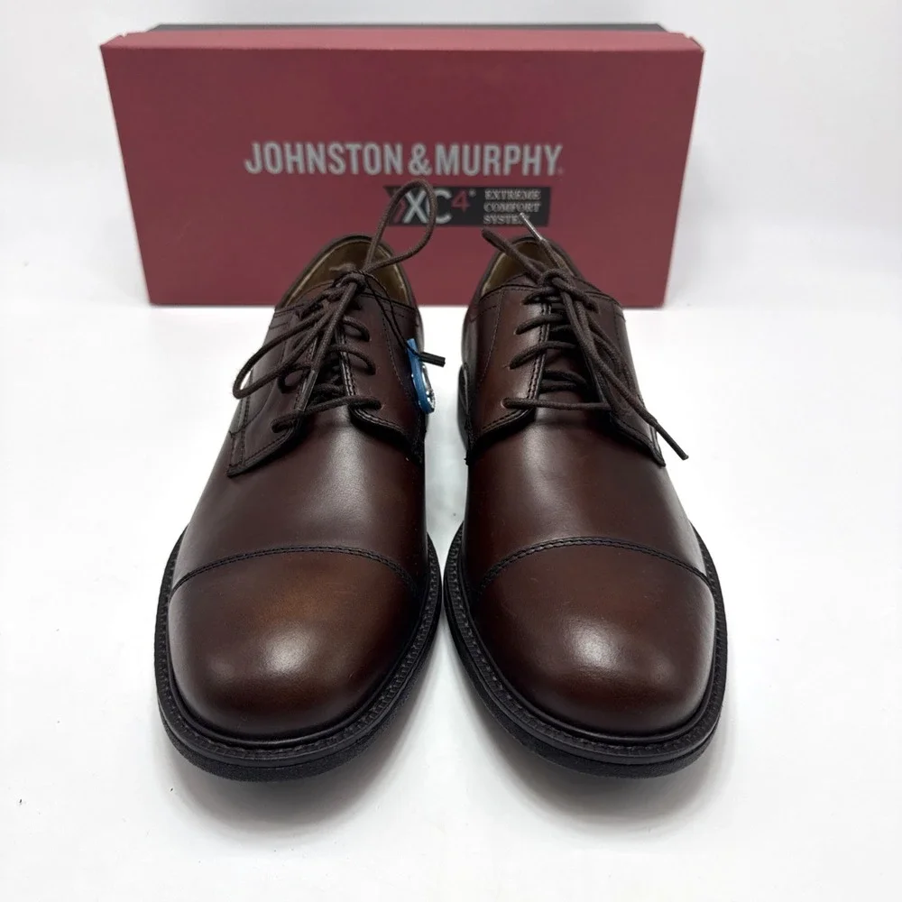 Johnston & Murphy XC4 Hollis Mens Size 7 M Cap Toe Dress Shoe Leather Waterproof